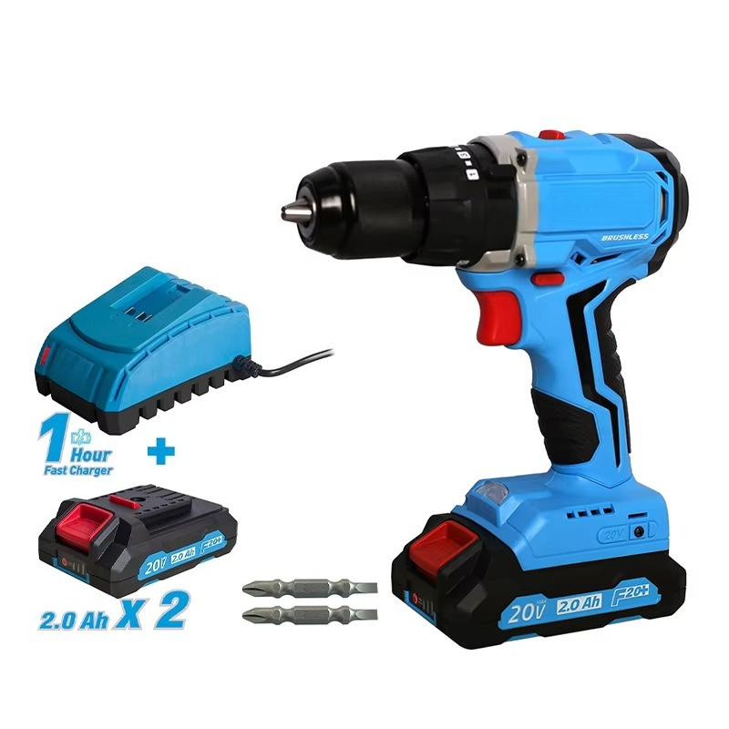 Power Drill Cordless - 20v Cordless Brushless Drill Power Tool