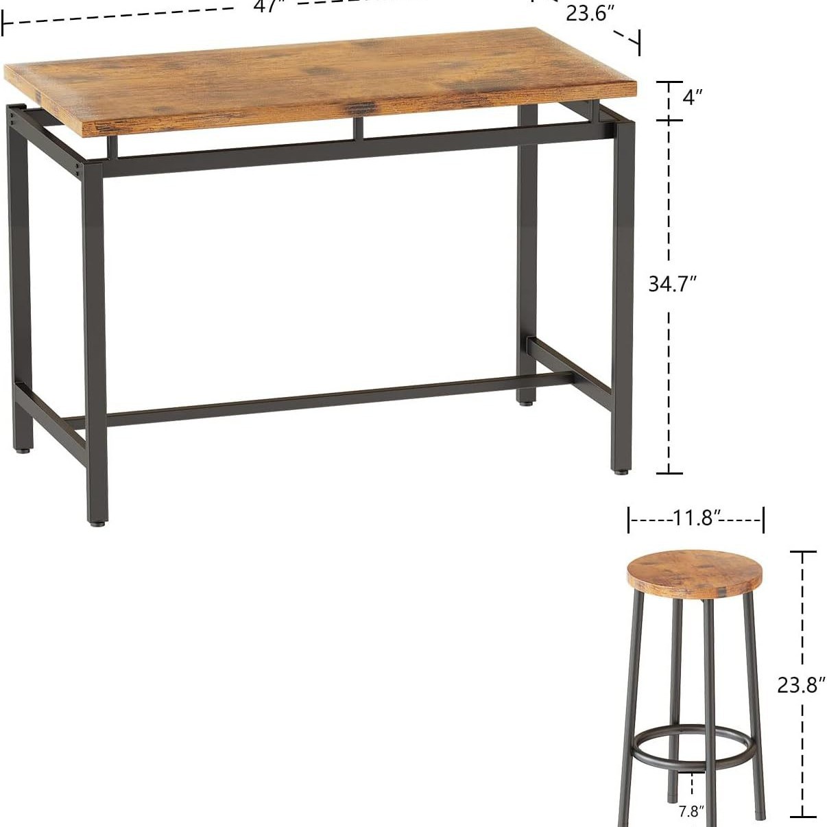 Dining table and chairs five-p - Home Improvement Kitchen Set 评论和价格