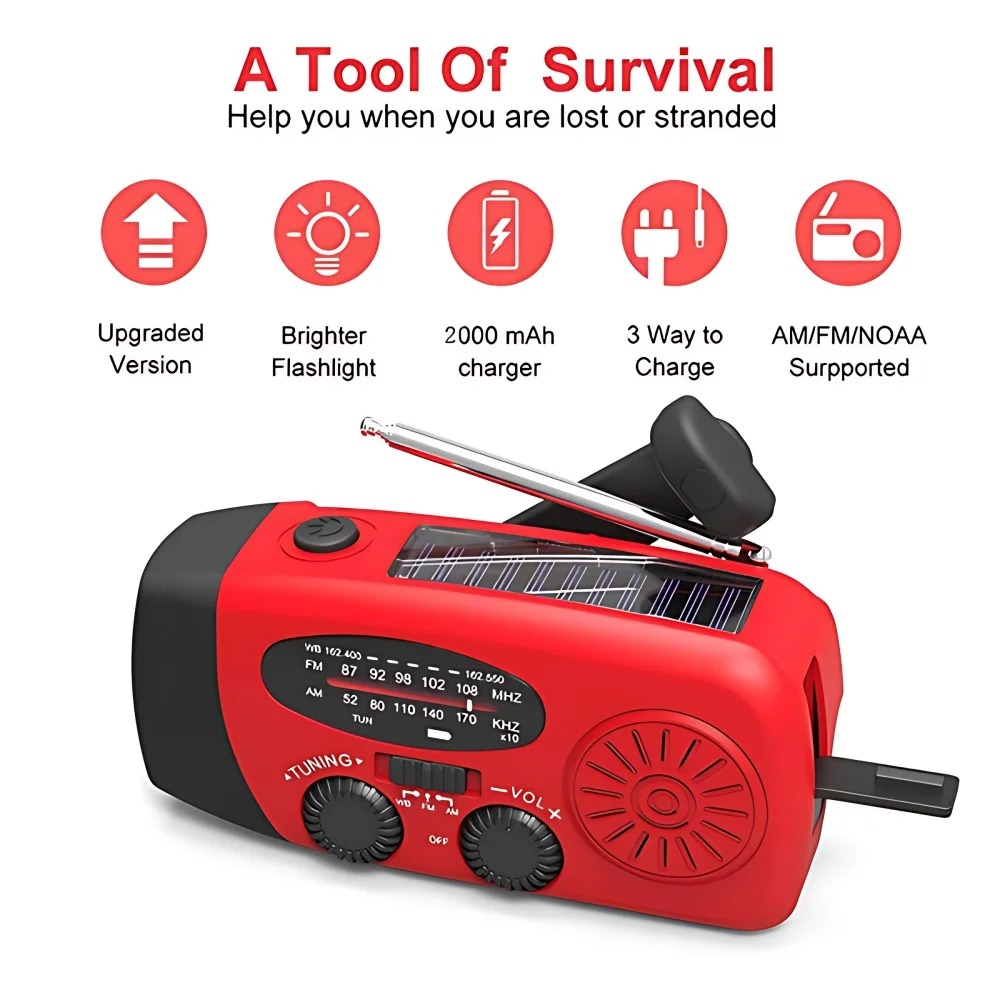 Portable Solar Hand Crank Emer - Home Improvement Show 评论和价格