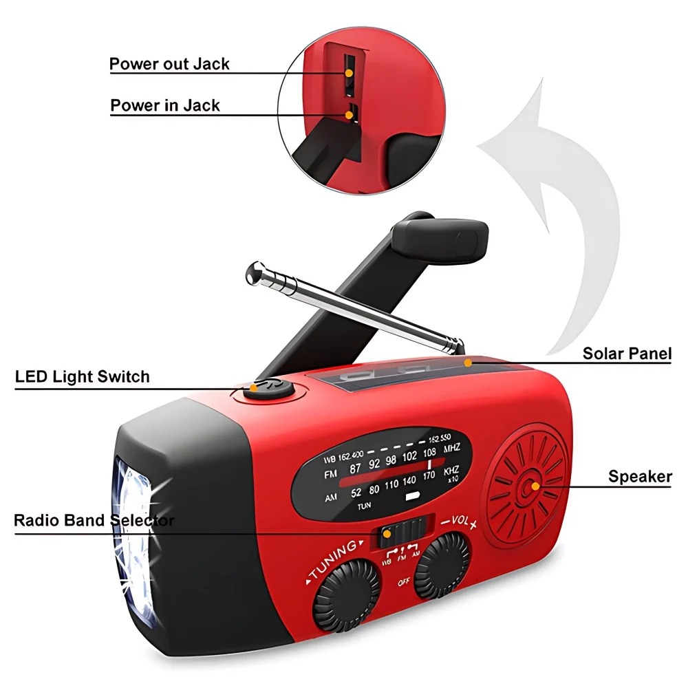 Portable Solar Hand Crank Emer - Home Improvement Show 评论和价格