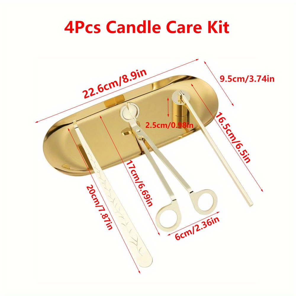 4pcs/set Luxury Candle Care Ki - Home Improvement Help 评论和价格