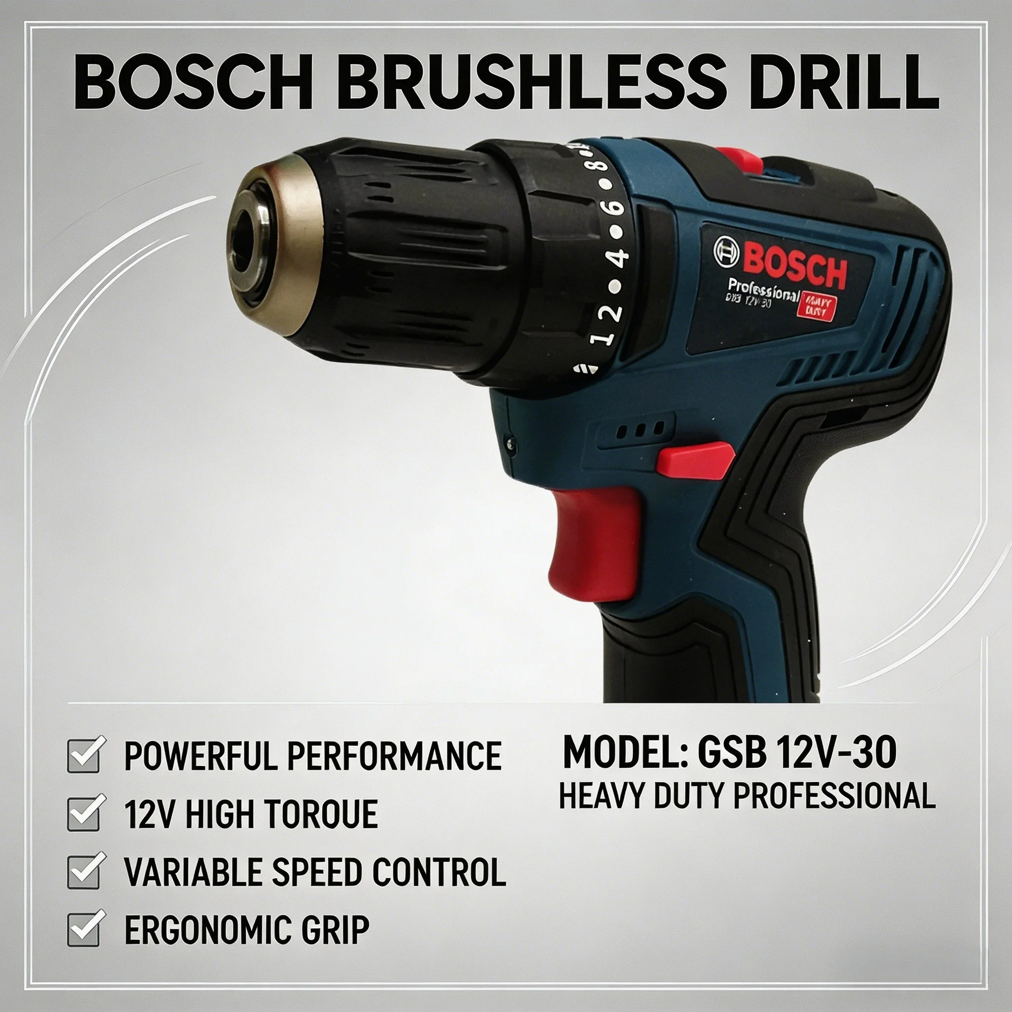 Bosch-GSB 12V-30 Professional  - Power Drill Cordless 评论和价格