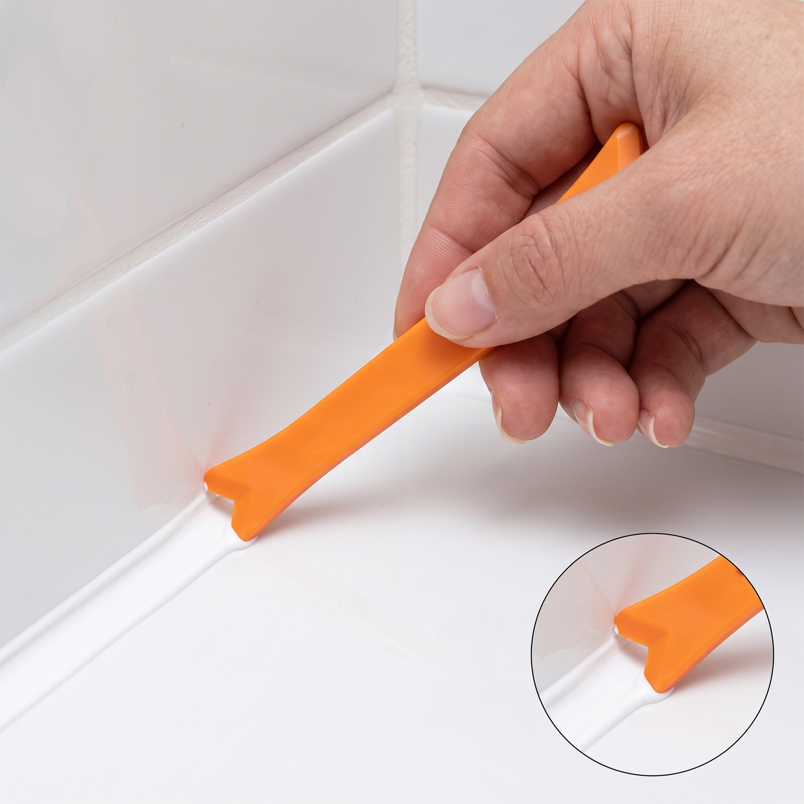 6PCS Plastic Caulk Finishing T - Bathroom Caulk Siliconized 评论和价格